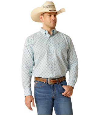 MNS EAMON LONG SLEEVE SHIRT BLUE HEAVEN