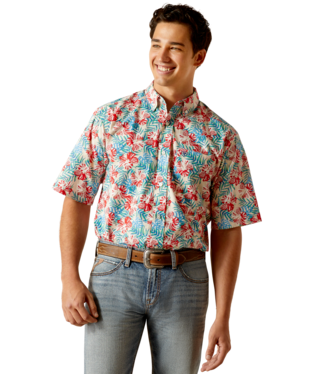 MNS DILLAN SHORT SLEEVE SHIRT BEACON RED