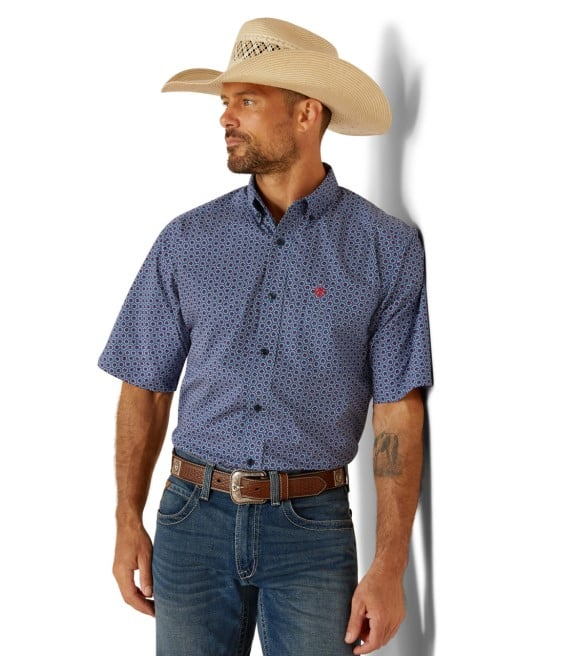 MNS DAVEY SHORT SLEEVE SHIRT MEDIEVAL BLUE