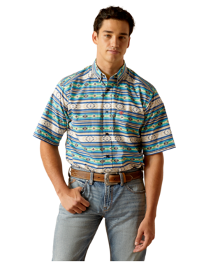 MNS DENZEL SHORT SLEEVE SHIRT LIMOGES BLUE