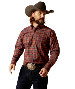 MNS PRO SCOTTY LONG SLEEVE SHIRT DARK RED