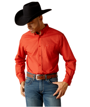 MNS RUSSELL LONG SLEEVE SHIRT RED