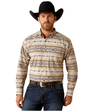 MNS CORY LONG SLEEVE SHIRT BROWN