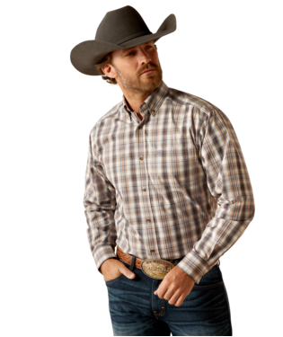 MNS PRO CASEN LONG SLEEVE SHIRT BROWN