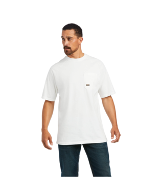 MNS RBR COTTON STRONG SHORT SLEEVE T SHIRT WHITE