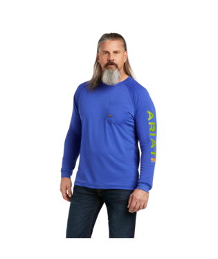 MNS REBAR HEAT FIGHTER LONG SLEEVE T SHIRT ROYAL BLUE