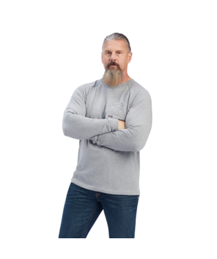 MNS REBAR CTNSTR LONG SLEEVE T SHIRT HEATHER GREY