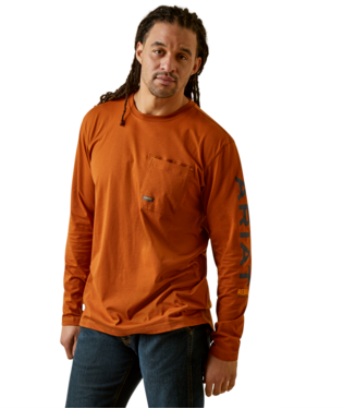 MNS REBAR WRKMN LG LONG SLEEVE T SHIRT CARAMEL CAFE/SEABORNE