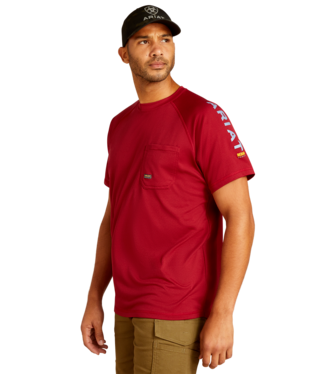 MNS RBR HEAT FIGHTER SHORT SLEEVE T SHIRT TIBETAN RED