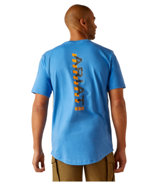 MNS RBR WORKMAN LGO SHORT SLEEVE T SHIRT CAMPANULA/GREY CAMO