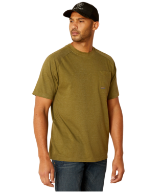 MNS RBR COTTON STRONG SHORT SLEEVE T SHIRT LICHEN HEATHER