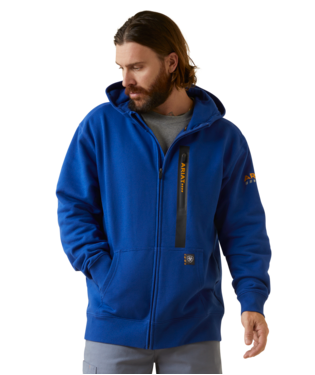 SWEATSHIRT, MNS REBAR WORKMAN FULL ZIP HOODIE ROYAL BLUE