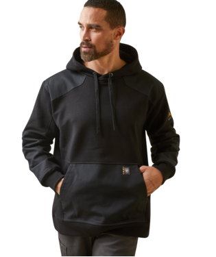 SWEATSHIRT, MNS RBR WRKMN DURACNVS HOODIE BLACK/BLACK