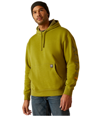 SWEATSHIRT, MNS REBAR GRAPHIC HOODIE GOING GREEN HEATHER