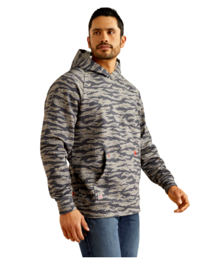 SWEATSHIRT, MNS FR DURSTRCH SMOKE CAMO HOODIE CHARCOAL GREY