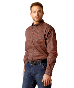 MNS FR ADIRONDACK LONG SLEEVE WORK SHIRT BURNT HENNA