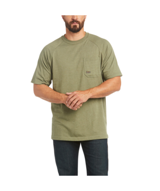 MNS RBR COTTON STRONG SHORT SLEEVE T SHIRT SAGE HEATHER