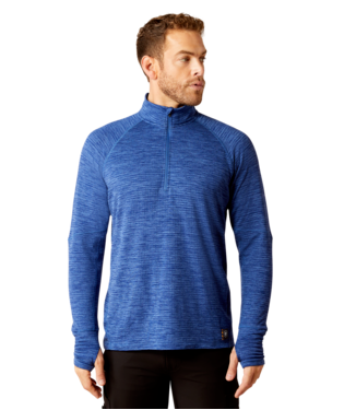 MNS RBR GRDWK BASELAYER 1/4 ZIP LONG SLEEVE T SHIRT GLACIER BLUE