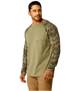 MNS RBR WRKMN CMO BSBL LONG SLEEVE T SHIRT LICHEN