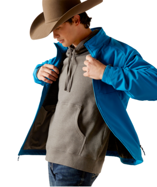 MNS LOGO 2.0 SOFTSHELL JACKET MYKONOS BLUE