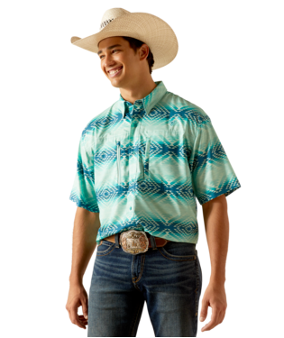 MNS VENTTEK SHORT SLEEVE SHIRT BLEACHED AQUA