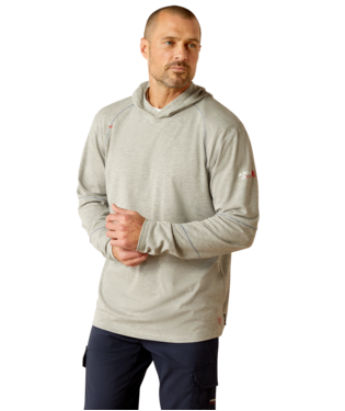 MNS FR PRIMO HOODED LONG SLEEVE T SHIRT HEATHER GREY