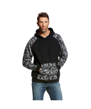 SWEATSHIRT, MNS FR DRSTR PATRIOT HOODIE BLACK DIGI