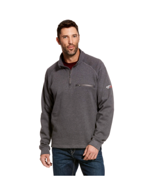 MNS FR REV 1/4 ZIP TOP CHARCOAL HEATHER