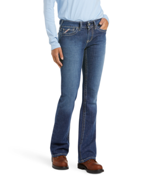 Ariat Women's FR DuraStretch Basic Boot Cut Jean- Blue Quartz