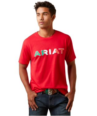 MNS ARIAT VVA MX INDPNDNT SMU SHORT SLEEVE T SHIRT RED