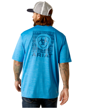 MNS CHARGER ARI SW SHIELD SHORT SLEEVE T SHIRT BLUE
