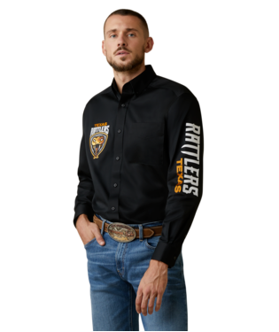 MNS TEAM RATTLERS TWILL CLSSC SHIRT BLACK