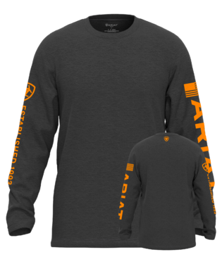 MNS ARIAT ELEVATED V2 LONG SLEEVE T SHIRT CHARCOAL HEATHER