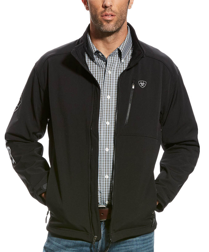 MNS LGO 2.0 SOFTSHELL JACKET BLACK/SOUTHWEST IE SMU