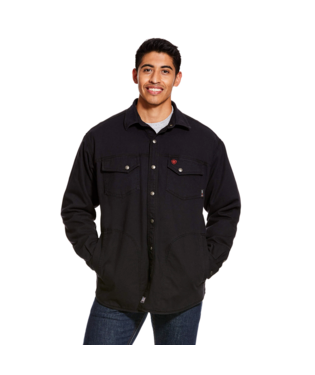 ***Item Discontinued-Limited Quantities*** Ariat Men's FR Rig Shirt Jacket- Black