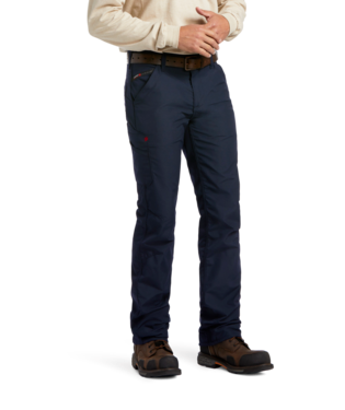 Ariat Men's FR M5 DuraLight Ripstop Stackable Straight Leg Pant- Navy