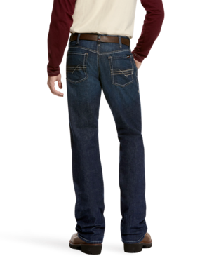 Ariat Men's FR M4 Relaxed DuraStretch Lineup Stackable Straight Leg Jean- Platinum