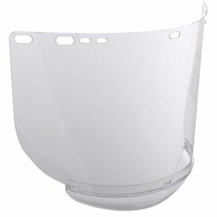 Jackson Safety - F20 Polycarbonate Face Shields - Clear - 8" x 15.5" x.040" - F Shaped - Unbound 