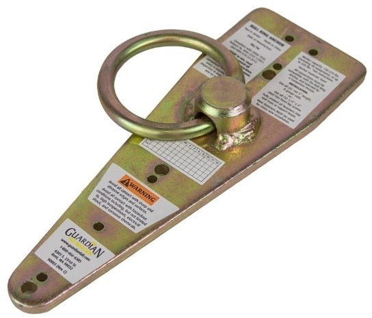 Bull ring removable roof anchor, fasteners included. - Residential Anchors