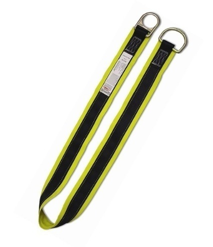  6 ft cross arm strap, black, pass through loop and EDC coated d-ring - Chokers