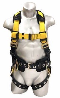 Series 3 Harness with Waist Pad, M-L, PT chest, TB legs, 3-D (dorsal, side) - Harnesses