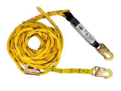 (Economy 01320) VLA-50 50' Vertical Lifeline Assembly, 5/8 yellow steel rope - Vertical Lifelines