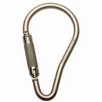 1/2" STEEL CARABINER 3600# GATE W/ PIN N-250G-CP - Hooks & Carabiners