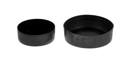 (RRC16) 16IN NPT Black Pipe Caps 15/Pkg - Caps