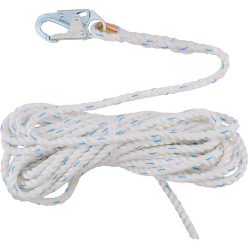 10 FT 5/8 POLYPLUS ROPE LIFELINE W/SM HOOKS - Vertical Lifelines