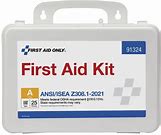 100 Person ANSI 2021 Class A, 3 Shelf First Aid Cabinet