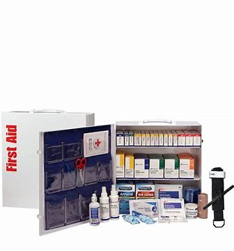 100 Person ANSI 2021 Class B, 3 Shelf First Aid Cabinet