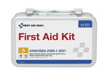 10 Person ANSI 2021 Class A, Metal First Aid Kit