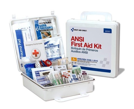 50 Person First Aid Kit, ANSI 2015 Class A+, Plastic Case 