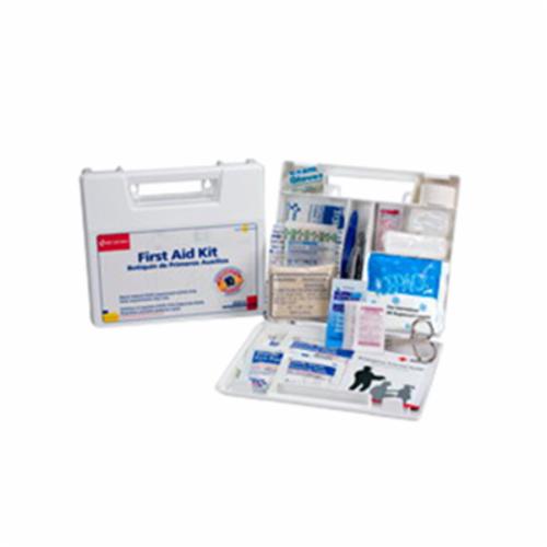 10 Person First Aid Kit, Plastic Case with Dividers